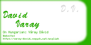 david varay business card